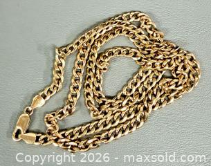 MaxSold Auction: Long Italian 10K Yellow Gold Cuban Link Chain Necklace - Marked  - Toronto (Ontario, Canada) PARTNER MANAGED Reseller Online Auction - Queen Street Wt.