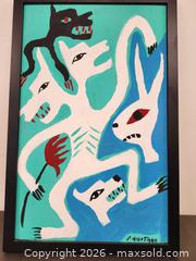 MaxSold Auction: Signed Original Painting By Canadian Inuvialuit Artist Floyd Kuptana - Toronto (Ontario, Canada) PARTNER MANAGED Reseller Online Auction - Queen Street West