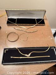 MaxSold Auction: 14K and 18K Yellow Gold Necklace, Bracelet & Bangle Set, Hallmarked Italy - Framingham (Massachusetts, USA) PARTNER MANAGED Downsizing Online Auction - Lanewood Avenue