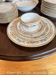 MaxSold Auction: Limoges Floral Porcelain Dinnerware Service for 12 with Gold Trim - Ottawa (Ontario, Canada) SELLER MANAGED Moving Online Auction - Plante Drive