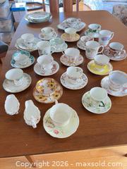 MaxSold Auction: Mixed Floral Gold-Trim Teacup & Saucer Set with Creamer (20–25 pc) - Ottawa (Ontario, Canada) SELLER MANAGED Moving Online Auction - Plante Drive