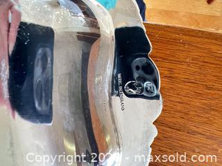 MaxSold Auction: Victorian Silverplated Serving Set with Blue Glass Inserts - Ottawa (Ontario, Canada) SELLER MANAGED Moving Online Auction - Plante Drive