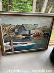 MaxSold Auction: Alan Evans Original Oil on Canvas Peggy's Cove seascape and Original pastel of the Gatineau A - Portland (Ontario, Canada) Moving Online Auction - R29 Road 