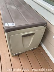 MaxSold Auction: Beige/Brown Plastic Outdoor Deck Storage Box B - Portland (Ontario, Canada) Moving Online Auction - R29 Road 