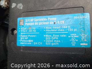 MaxSold Auction: Power Fist Sprinkler Pump and Filter A - Portland (Ontario, Canada) Moving Online Auction - R29 Road 