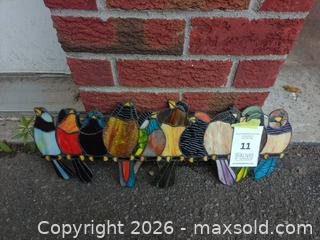 MaxSold Auction: Multicolor Stained Glass Window Hanging with Birds Design - Ottawa (Ontario, Canada) PARTNER MANAGED Downsizing Online Auction - Gladwin Crescent (STORAGE)
