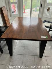 MaxSold Auction: Solid Wood Farmhouse Dining Table with 2 Extension Leaves D - Newmarket (Ontario, Canada) Downsizing Online Auction - Alex Doner Drive