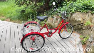 MaxSold Auction: Tri-Rider Adult Tricycle, Red, Approx. 24-inch Wheels - Leeds And The Thousand Islands (Ontario, Canada) SELLER MANAGED Downsizing Online Auction - 1000 Islands Parkway