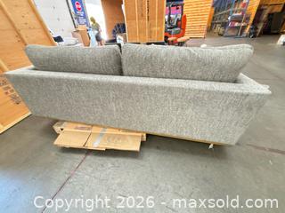 MaxSold Auction: Gray Modern Four-Seater Fabric Sofa - Central Saanich (British Columbia, Canada) PARTNER MANAGED Moving Online Auction - Butler Crescent