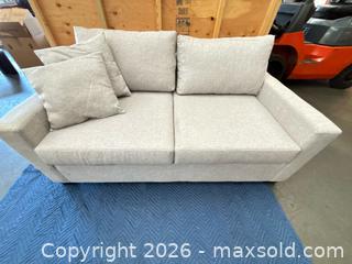 MaxSold Auction: Light Gray Modern Fabric Loveseat Hide-a-Bed - Central Saanich (British Columbia, Canada) PARTNER MANAGED Moving Online Auction - Butler Crescent