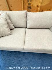 MaxSold Auction: Light Gray Modern Fabric Loveseat Hide-a-Bed - Central Saanich (British Columbia, Canada) PARTNER MANAGED Moving Online Auction - Butler Crescent