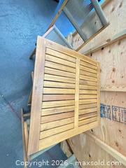 MaxSold Auction: Scandinavian Solid Wood Bistro Table with 2 Beige Rope Chairs - Central Saanich (British Columbia, Canada) PARTNER MANAGED Moving Online Auction - Butler Crescent
