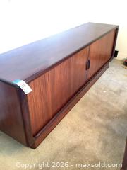 MaxSold Auction: Dyrlund Danish Teak/Rosewood Veneer Sideboard, 86 x 21 x 28 in - Los Angeles (California, USA) PARTNER MANAGED Estate Sale Online Auction - Waring