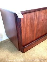 MaxSold Auction: Dyrlund Danish Teak/Rosewood Veneer Sideboard, 86 x 21 x 28 in - Los Angeles (California, USA) PARTNER MANAGED Estate Sale Online Auction - Waring