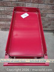 MaxSold Auction: Red Steel 3-Tier Tool / Utility Cart with Casters - Arvada (Colorado, USA) SELLER MANAGED Moving Online Auction - W 54th Lane