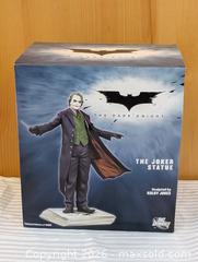MaxSold Auction: DC Direct Joker Statue Limited Ed Numbered 5307/6000 Batman - Kingston (Ontario, Canada) SELLER MANAGED Downsizing Online Auction - Woodbine Road