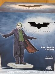MaxSold Auction: DC Direct Joker Statue Limited Ed Numbered 5307/6000 Batman - Kingston (Ontario, Canada) SELLER MANAGED Downsizing Online Auction - Woodbine Road
