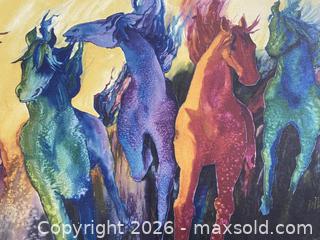 MaxSold Auction: Vibrant acrylic on canvas signed painting - Ottawa (Ontario, Canada) SELLER MANAGED Reseller Online Auction - Canadian Shield Avenue (CONDO)