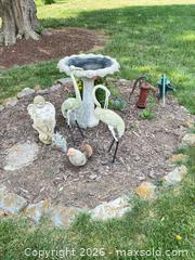 MaxSold Auction: Garden Decor Set with Birdbath, Statues & Metal Pumps - Virginia Beach (Virginia, USA) PARTNER MANAGED Downsizing Online Auction - Eden Way Virginia Beach