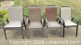 MaxSold Auction: Set of 8 Aluminum Frame Stacking Patio Chairs - Virginia Beach (Virginia, USA) PARTNER MANAGED Downsizing Online Auction - Eden Way Virginia Beach