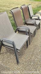 MaxSold Auction: Set of 8 Aluminum Frame Stacking Patio Chairs - Virginia Beach (Virginia, USA) PARTNER MANAGED Downsizing Online Auction - Eden Way Virginia Beach