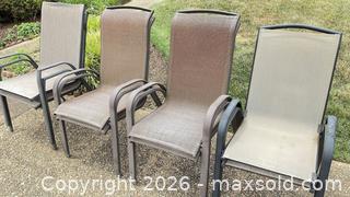 MaxSold Auction: Set of 8 Aluminum Frame Stacking Patio Chairs - Virginia Beach (Virginia, USA) PARTNER MANAGED Downsizing Online Auction - Eden Way Virginia Beach