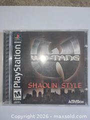 MaxSold Auction: *RARE* Wu Tang Shaolin Style PS1 Playstation 1 Video Game - East Zorra-Tavistock (Ontario, Canada) SELLER MANAGED Downsizing Online Auction - Highway 59 (hidden Valley Estates)