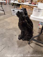 MaxSold Auction: Pair of Black Glazed Ceramic Panther Statues, Large (24–36 in) - Flower Mound (Texas, USA) PARTNER MANAGED Estate Sale Online Auction - International Parkway