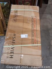 MaxSold Auction: Safavieh Outdoor Chaise Lounge Wood-Look Slats, Black - Flower Mound (Texas, USA) PARTNER MANAGED Estate Sale Online Auction - International Parkway