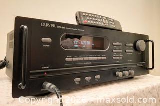 MaxSold Auction: Cleaned & Tested CARVER 880 Stereo Receiver Amplifier w/Remote Rack Handles - Ottawa (Ontario, Canada) SELLER MANAGED Downsizing Online Auction -  Russell Road