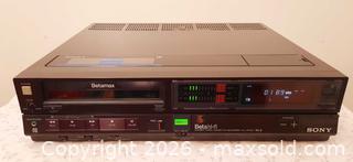 MaxSold Auction: SONY SL-HF300 Hifi Stereo BETA BETAMAX VHS VCR with Remote-Works with Remote Only - Ottawa (Ontario, Canada) SELLER MANAGED Downsizing Online Auction -  Russell Road