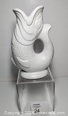 MaxSold Auction: White GurglePot Fish Pitcher - London (Ontario, Canada) SELLER MANAGED Downsizing Online Auction - Sterling Street