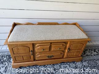 MaxSold Auction: Storage Bench/Cedar Chest with Hinged Lid  - Nanaimo (British Columbia, Canada) SELLER MANAGED Estate Sale Online Auction - Elizabeth Street