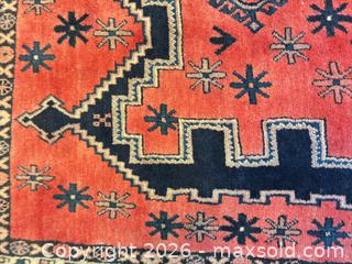 MaxSold Auction: 5 x 8 ft Oriental/Persian Wool Area Rug - Red, Blue, Ivory - Oak Bay (British Columbia, Canada) PARTNER MANAGED Moving Online Auction - Victoria Avenue