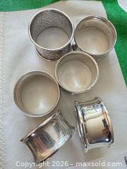 MaxSold Auction: Antique Victorian Sterling Silver Napkin Rings & Vanity Brushes, 8 pcs - Oak Bay (British Columbia, Canada) PARTNER MANAGED Moving Online Auction - Victoria Avenue