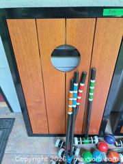MaxSold Auction: Cornhole Boards (Pair) with Croquet Set - Oak Bay (British Columbia, Canada) PARTNER MANAGED Moving Online Auction - Victoria Avenue