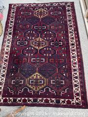 MaxSold Auction: Geometric Tribal/Bokhara Area Rug 5'6" x 7'9" and area rug size 5‘6“ by 7‘9“ - Oak Bay (British Columbia, Canada) PARTNER MANAGED Moving Online Auction - Victoria Avenue