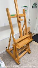 MaxSold Auction: Solid Wood H-Frame Studio Easel with Adjustable Mast & Wheels - Oak Bay (British Columbia, Canada) PARTNER MANAGED Moving Online Auction - Victoria Avenue