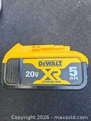 MaxSold Auction: DeWALT XR 20V 5Ah Lithium-Ion Battery (20V MAX Compatible) - Cavan-Monaghan (Ontario, Canada) SELLER MANAGED Downsizing Online Auction - Larmer Line