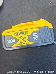 MaxSold Auction: DeWALT XR 20V 5Ah Lithium-Ion Battery (20V MAX Compatible) - Cavan-Monaghan (Ontario, Canada) SELLER MANAGED Downsizing Online Auction - Larmer Line