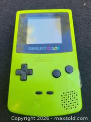 MaxSold Auction: Nintendo Game Boy Color - Green / Atomic Purple Lime - Cavan-Monaghan (Ontario, Canada) SELLER MANAGED Downsizing Online Auction - Larmer Line