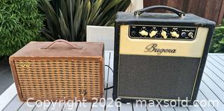 MaxSold Auction: Pair of All Tube Guitar Amplifiers: Webcor TP4905-1 & Bugera Vintage 5 - Oakland (California, USA) SELLER MANAGED Downsizing Online Auction - Carrington Street