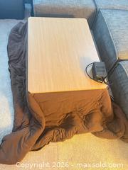 MaxSold Auction: Sk Japan Heated Kotatsu Table Light Oak with Removable Top - Oakland (California, USA) SELLER MANAGED Downsizing Online Auction - Carrington Street