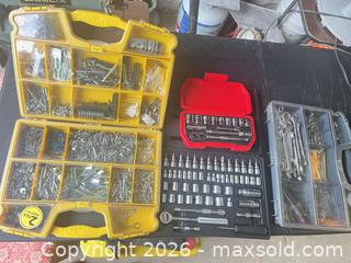 MaxSold Auction: Mixed Hand Tools & Fasteners with Multiple Plastic Organizers - Kitchener (Ontario, Canada) SELLER MANAGED Downsizing Online Auction - Mckenzie Avenue