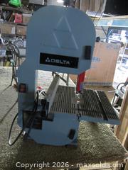 MaxSold Auction: Delta Bench Top Bandsaw - Milton (Ontario, Canada) SELLER MANAGED Downsizing Online Auction - Guelph Line (STORAGE)