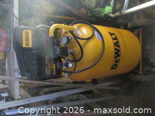 MaxSold Auction: Dewalt 30 gallon standing air compressor - Milton (Ontario, Canada) SELLER MANAGED Downsizing Online Auction - Guelph Line (STORAGE)