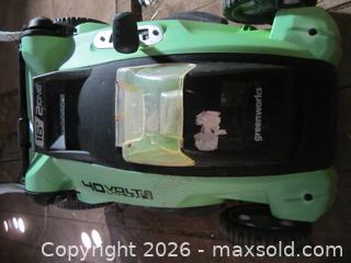 MaxSold Auction: Greenworks battery powered mower - Milton (Ontario, Canada) SELLER MANAGED Downsizing Online Auction - Guelph Line (STORAGE)