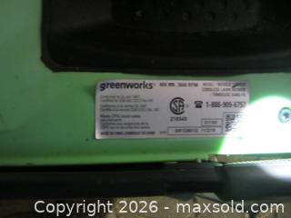 MaxSold Auction: Greenworks battery powered mower - Milton (Ontario, Canada) SELLER MANAGED Downsizing Online Auction - Guelph Line (STORAGE)