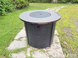 MaxSold Auction: Bond Manufacturing Propane Metal Fire Pit Table - Black/Rust - Leeds And The Thousand Islands (Ontario, Canada) SELLER MANAGED Moving Online Auction - Chisamore Point Road