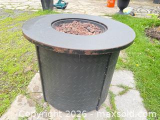 MaxSold Auction: Bond Manufacturing Propane Metal Fire Pit Table - Black/Rust - Leeds And The Thousand Islands (Ontario, Canada) SELLER MANAGED Moving Online Auction - Chisamore Point Road
